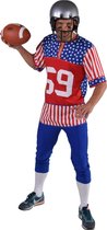 Magic By Freddy's - Rugby & American Football Kostuum - American Footballer Stars And Stripes - Man -  - XL - Carnavalskleding - Verkleedkleding