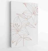 Canvas schilderij - oliage line art drawing with abstract shape. Abstract Plant Art design for print, cover, wallpaper, Minimal and natural wall art. 1 -    – 1820081975 - 40-30 Ve