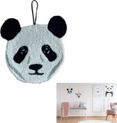 Wandkleed - Leuke Muurdecoratie Kinderkamer Babykamer Prent - Panda 100% Polyester - 27 x 1 x 29 cm