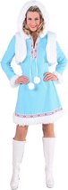 Magic By Freddy's - Eskimo Kostuum - Lekker Warm Eskimo Sneeuwballen - Vrouw - blauw - Small - Carnavalskleding - Verkleedkleding