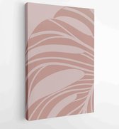 Canvas schilderij - Foliage line art drawing with abstract shape. Abstract Plant Art design for print, cover, wallpaper, Minimal and natural wall art. 3 -    – 1813295320 - 40-30 V