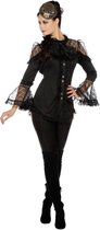 Blouse piraat Victoria zwart voor dame