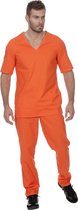 Wilbers - Boef Kostuum - Guantanamo Bay Gevangene - Man - oranje - Maat 58 - Carnavalskleding - Verkleedkleding