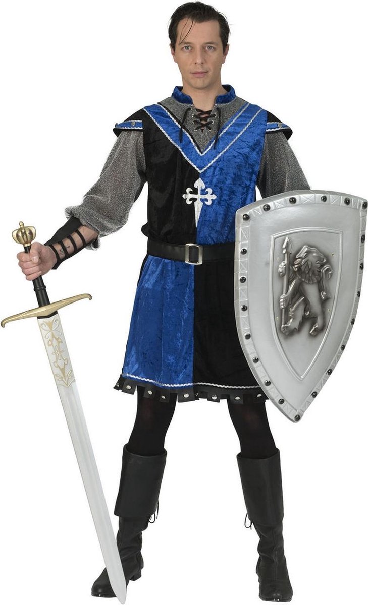 FIESTAS GUIRCA Costume Roi Médiéval Garçon - Guerrier Rouge Bleu Avec Cape