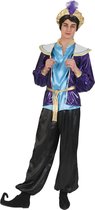 Funny Fashion - 1001 Nacht & Arabisch & Midden-Oosten Kostuum - Sultan Pascha Ottomaanse Rijk - Man - Blauw, Paars, Zwart - Maat 56-58 - Carnavalskleding - Verkleedkleding