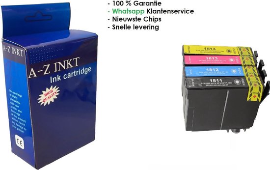 AtotZinkt Premium inkt cartridges voor Epson 18XL | Multipack van 8