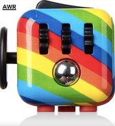 Kwalitatieve Fidget Cube / FriemelKubus | Anti Stress Speelgoed | Fidget Toy - Regenboog - AWR