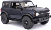 2021 Ford Bronco Wildtrak (Zwart) (24 cm) 1/18 Maisto - Modelauto - Schaalmodel - Model auto - Miniatuurautos - Miniatuur auto