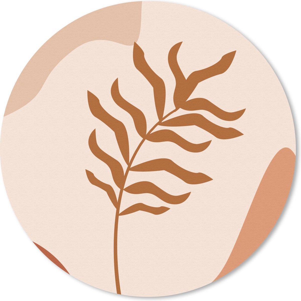 Muismat rond 50x50 cm - Mousepad Zomers - Plant - Vlekken - Ronde muismatten