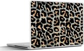 Laptop sticker - 11.6 inch - Panterprint - Zwart - Bruin - Luxe - 30x21cm - Laptopstickers - Laptop skin - Cover