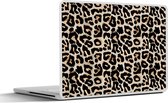 Laptop sticker - 15.6 inch - Dierenprint - Panter - Zwart - Luxe - 36x27,5cm - Laptopstickers - Laptop skin - Cover