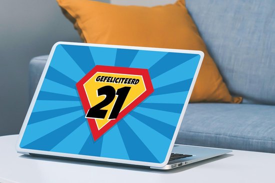 Sticker ordinateur portable - 17,3 pouces - 21 ans - Anniversaire - Cape