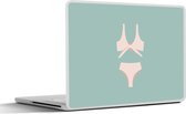 Laptop sticker - 14 inch - Zomer - Bikini - Lichtblauw - 32x5x23x5cm - Laptopstickers - Laptop skin - Cover