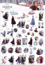 stickers Frozen II meisjes 25 x 21 cm ijsblauw 50 stuks