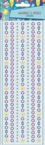 stickers Diamonds & Pearls meisjes 27 x 9,5 cm blauw