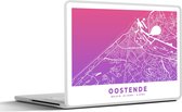 Autocollant pour ordinateur portable - 11,6 pouces - Plan de la ville - België - Ostende - Violet - 30x21cm - Autocollants pour ordinateur portable - Skin pour ordinateur portable - Couverture