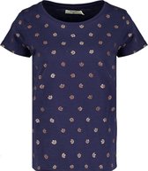 DEELUXE T-shirt met gouden patronen MAYA Navy