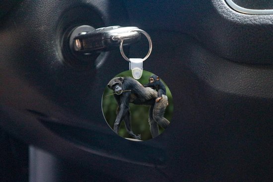 Porte-clés - Chimpanzé - Colonne vertébrale - Enfant - Plastique - Rond - Distribuer des cadeaux