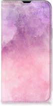 Leuk Telefoonhoesje iPhone 13 Pro Max Bookcase Cover Pink Purple Paint