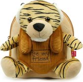rugzak Tijger 2,7 liter 26 cm polyester lichtbruin