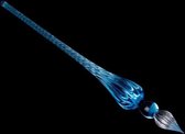 Glazen kalligrafie pen - inclusief gekleurde kalligrafie inkt - Aqua