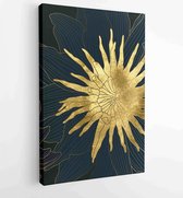 Canvas schilderij - Luxury gold wallpaper. Black and golden background 3 -    – 1915221625 - 40-30 Vertical