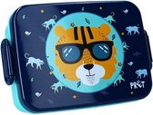 lunchbox Eat Drink Repeat junior 16 x 13 cm blauw 3-delig