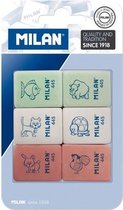 gummen 445 junior 3,1 x 2,3 cm wit/roze/groen 6 stuks