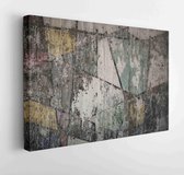 Canvas schilderij - Abstract multicolor grunge background with abstract colored texture, Old Color Grunge Vintage Weathered Background.  -     1097927525 - 115*75 Horizontal
