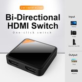 Sounix Hdmi Switcher 2 In 1 - HDMI Bi-Direction Switch Splitter - 2-Port - 4K x 2K @ 30HZ, 2K @ 60HZ - HDR - 3D - HDMI 1.4-U2HD1HDX