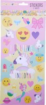 Stickers Emoji "Belive in unicorns" +/- 50 stuks