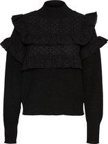 Vero Moda Trui Vmtessa L/s Highneck Blouse Ga 10253187 Black Dames Maat - L