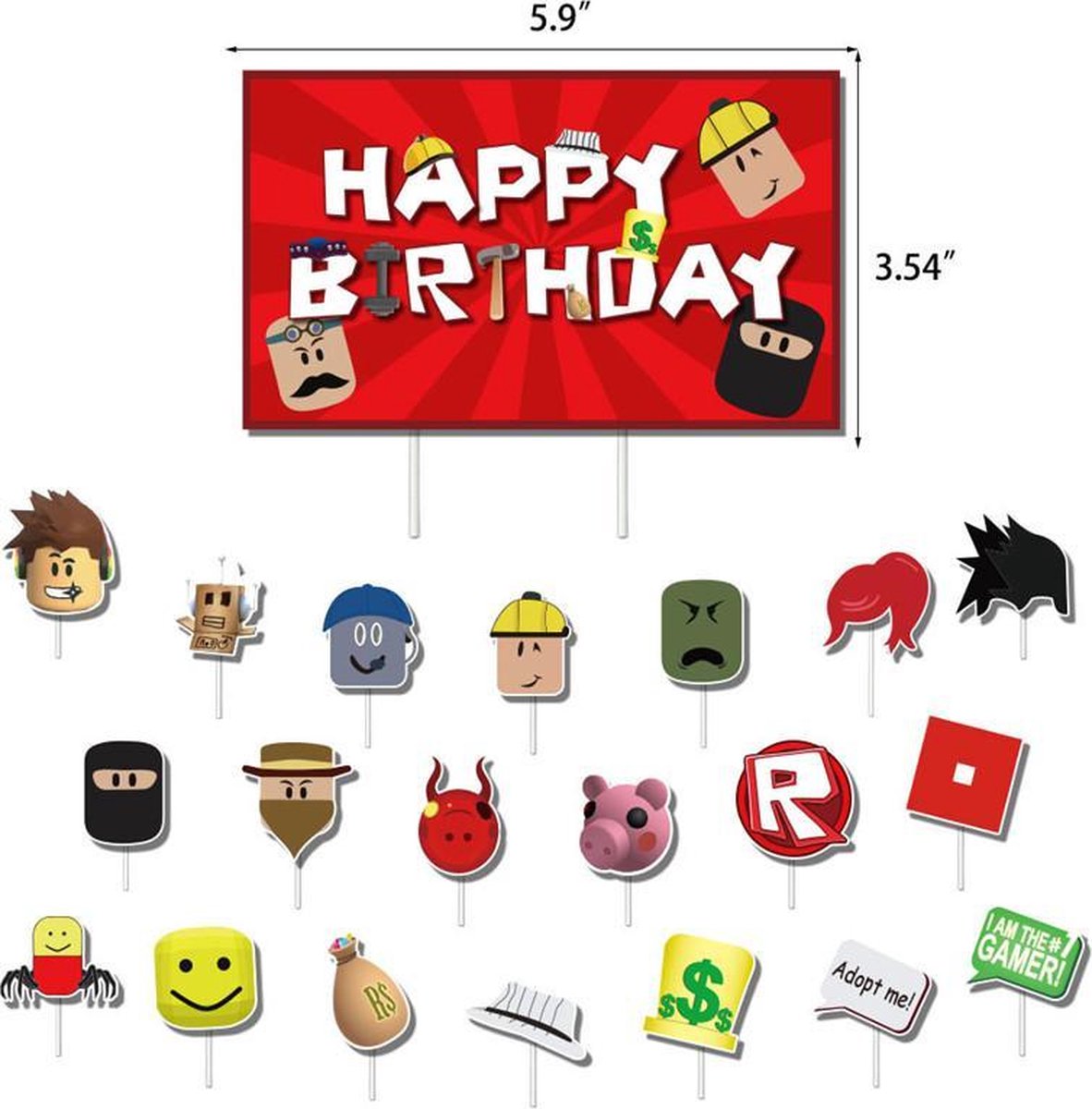 52 stuks Roblx-feestservies, Roblx-verjaardagsdecoratie, anime 52 stuks Roblx-feestservies, Roblx-verjaardagsdecoratie, anime