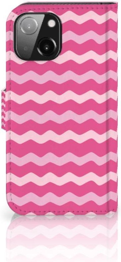 Hoesje ontwerpen iPhone 13 Mini GSM Hoesje ontwerpen Waves Pink | bol.com