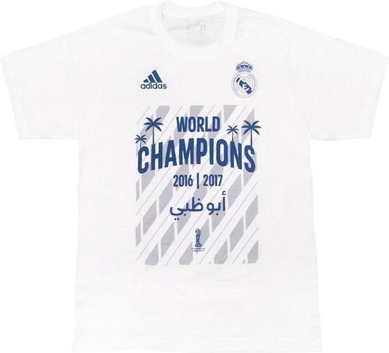 adidas Performance Real World Champ Tee Maillot de Foot Homme Blanc 16 Ans