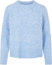 PIECES NOELLE LS O-NECK KNIT KAC Chambray blue Dames Trui - Maat S