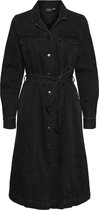 Vero Moda Jurk Vmanne Oda Blk Denim Dress 10253699 Black Dames Maat - M