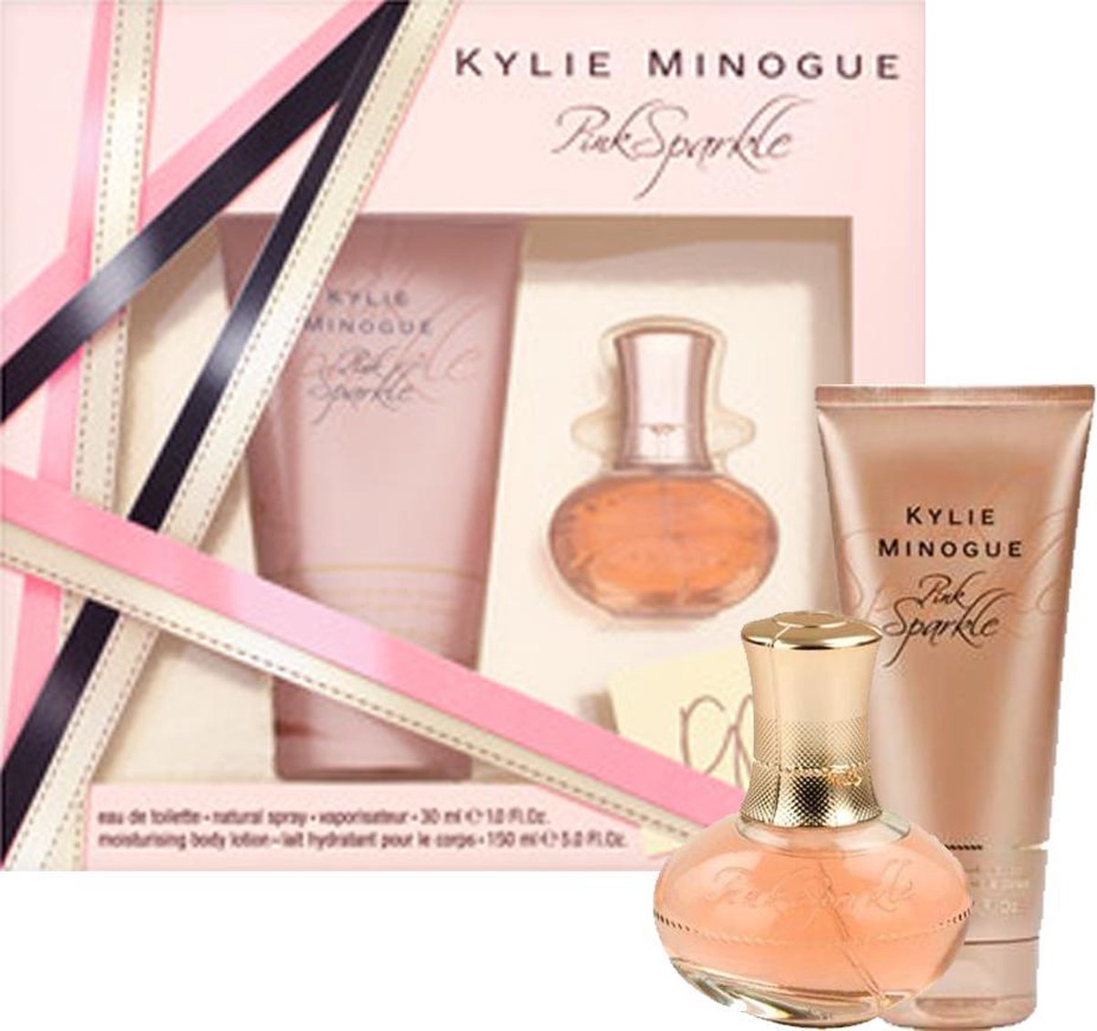 Kylie Minoque 2 Delig Geschenkset - Eu De Toilette Spray 30ml - Body lotion 150ml + Max Factor Lippenstift Matte 35 Love