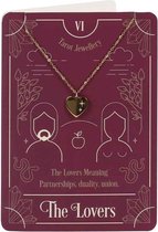 Something Different - The Lovers Tarot Necklace Card Ketting - Met kaart - Goudkleurig