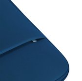 Laptop sleeve geschikt voor  - Dell- soft touch - spatwaterdicht - Laptophoes - Met Ritssluiting - extra accessoiresvak - extra bescherming - met zijvak -14,6 inch (BLAUW)