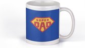 Mok voor papa-cadeau voor vaderdag - SUPER DAD met super logo