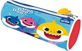 etui Baby Shark junior 21 x 7 cm polyester blauw/geel