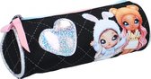 etui Disco meisjes 7 x 21 cm polyester zwart