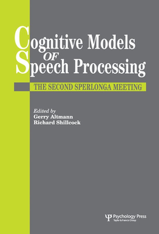 Cognitive Models Of Speech Processing - cover