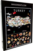 Puzzel van Turkije | 1000 stukjes | 68x48 cm | Familiepuzzel | Jigsaw | Legpuzzel | Maison Maps