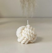 Bloommelle - Set van 2 knot candles - figuur kaars - wit - decoratie