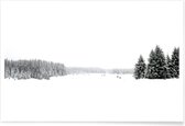 JUNIQE - Poster White White Winter -13x18 /Grijs & Wit