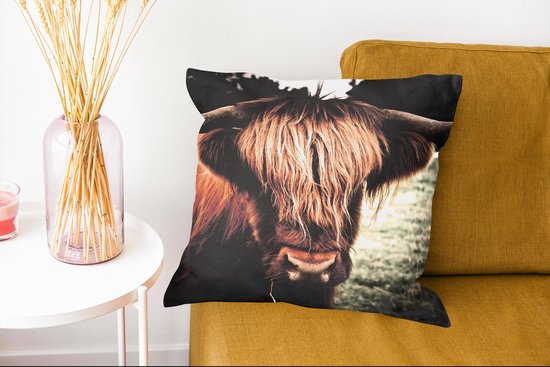 Sierkussen - Herbe écossaise Highlander - Multicolore - 45 Cm x 45 Cm