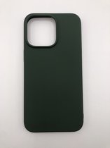 Hoogwaardige Siliconen back cover case - Geschikt voor iPhone 13 Pro Max - Premium Kwaliteit TPU hoesje Groen - (Past Alleen iPhone 13 Pro Max)