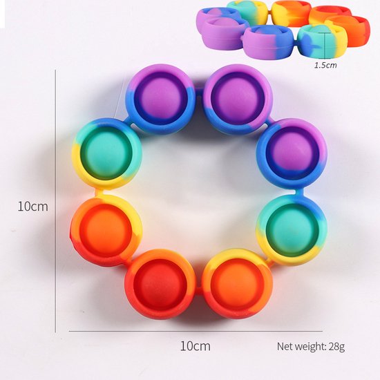 Pop Jouet Fidget Simple Dimple Rainbow Push Bubble Jouets